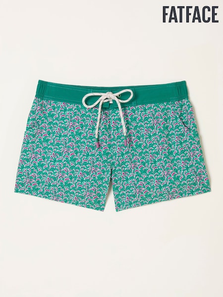 FatFace Green Hove Vine Floral Print Board Shorts (AU8626) | £32