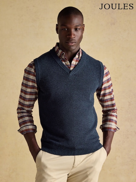 Joules Highland Navy Knitted Tank Top (AU8641) | £55