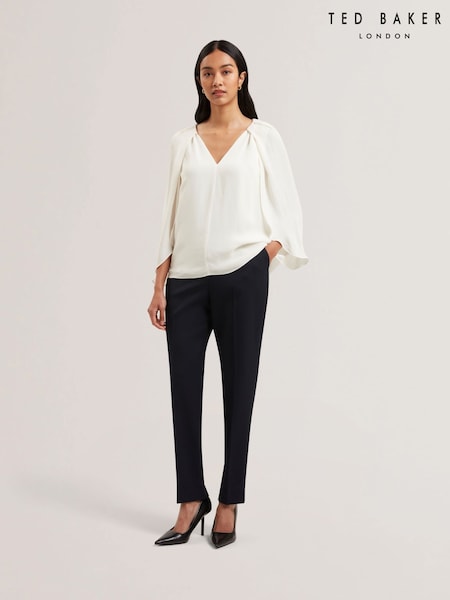 Ted Baker Cream Evros Long Sleeve Blouse (AU8729) | £119