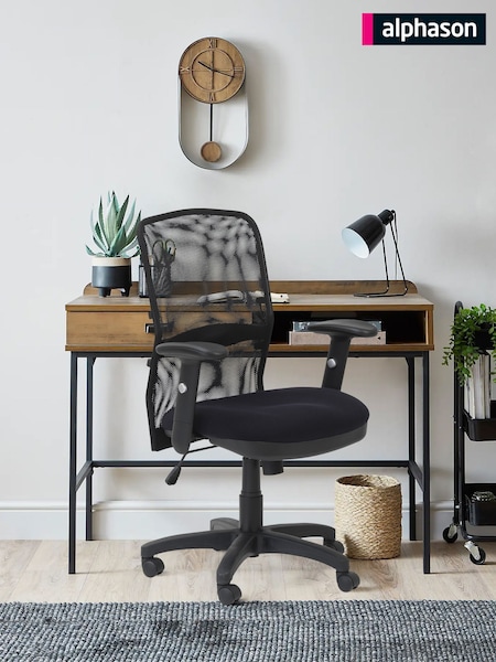 Alphason Black Dakota Mesh Back Office Chair (AU8762) | £195