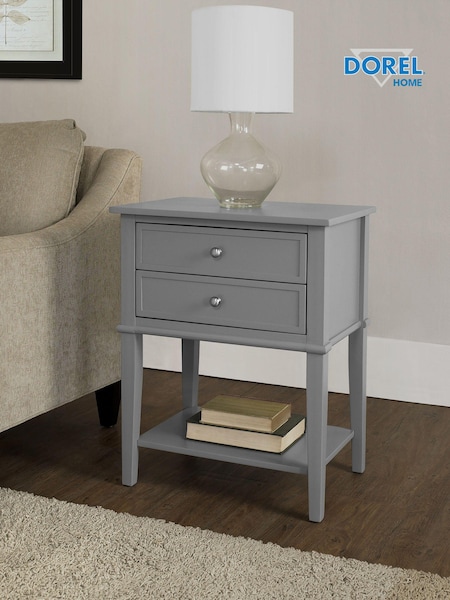 Dorel Home Grey Franklin Accent Table with 2 Drawers (AU8783) | £140