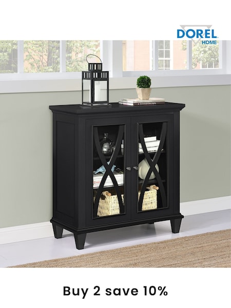 Dorel Home Black Ellington 2 Door Cabinet (AU8797) | £220