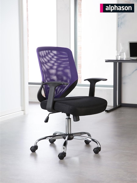 Alphason Purple Mesh Back Operator Office Chair (AU8801) | £140