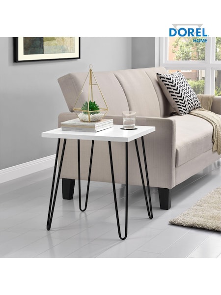 Dorel Home White Owen Retro Side Table (AU8804) | £65