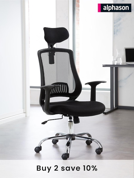 Alphason Black Florida Mesh Office Chair (AU8819) | £150
