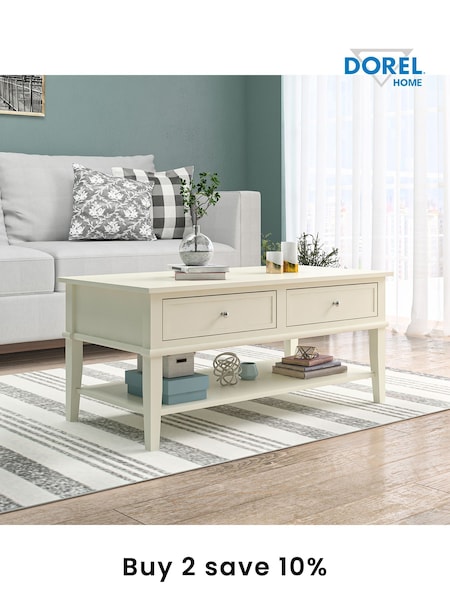 Dorel Home White Franklin Coffee Table (AU8820) | £210
