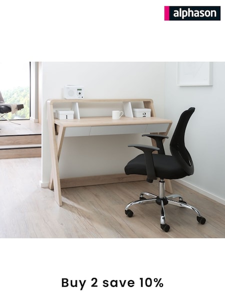Alphason Light Oak Aspen Office Desk (AU8822) | £185