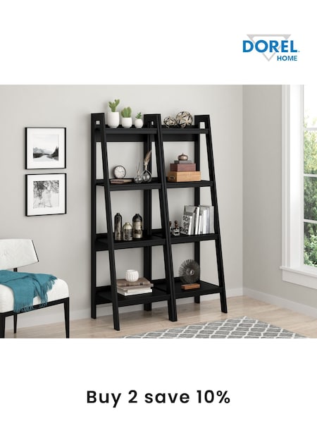 Dorel Home Black Lawrence 4 shelf Ladder Bookcase (AU8825) | £150