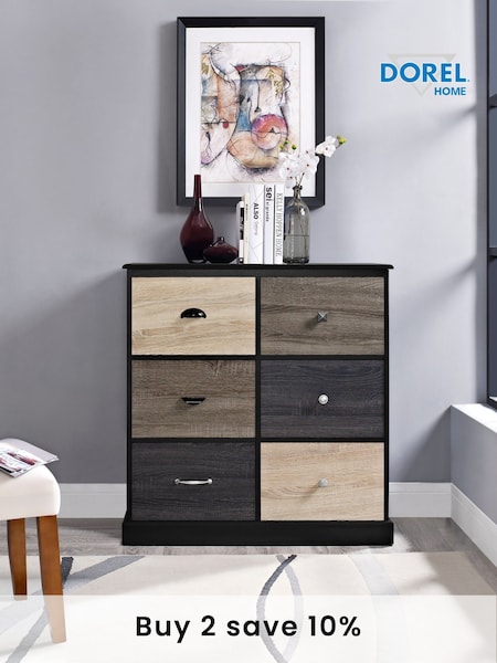 Dorel Home Black Mercer 6 Door Storage Cabinet (AU8830) | £180