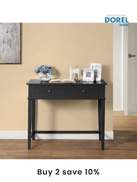Dorel Home Black Franklin Office Desk with Storage (AU8831) | £220