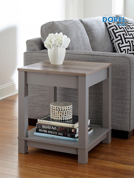 Dorel Home Grey Carver Side Table (AU8837) | £100