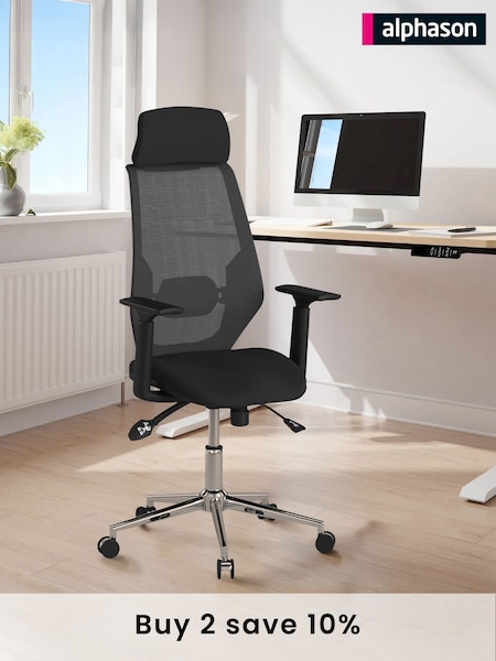 Alphason Black Clifton Office Chair (AU8846) | £225