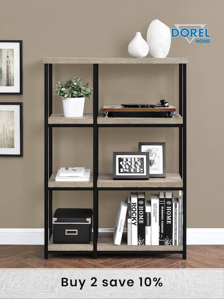 Dorel Home Grey Oak Elmwood Bookcase (AU8852) | £150