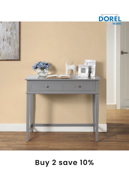Dorel Home Grey Franklin Office Desk with Storage (AU8855) | £220