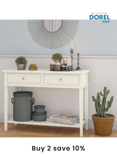 Dorel Home White Franklin Console Table (AU8856) | £245