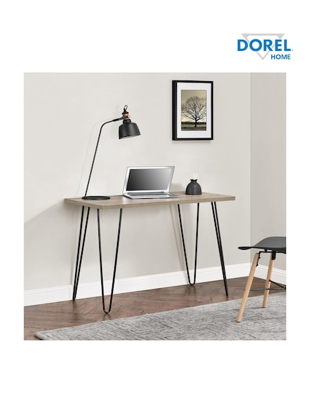 Dorel Home Rustic Oak Owen Retro Office Desk (AU8862) | £90