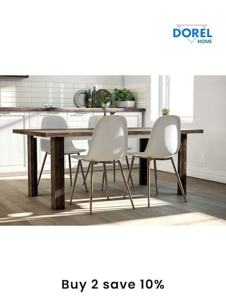 Dorel Home Set of 2 White Project 62 Copley Plastic Chairs (AU8863) | £175