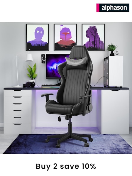 Alphason Black Grey Senna Office Chair (AU8872) | £265