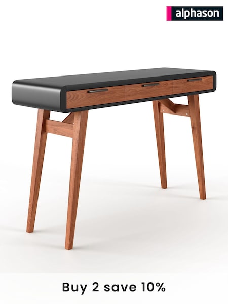 Alphason Black Stirling Oak Pevensey Office Desk (AU8876) | £195