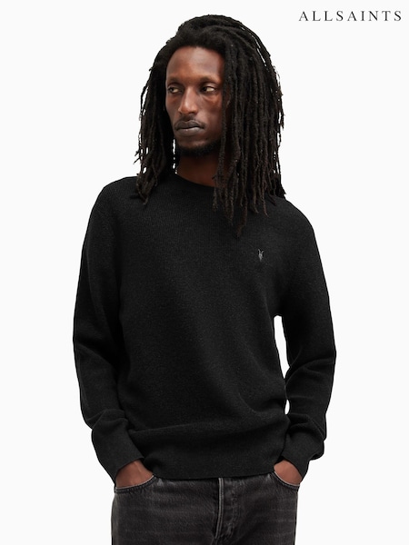 AllSaints Black Aspen Crew Jumper (AU8976) | £99