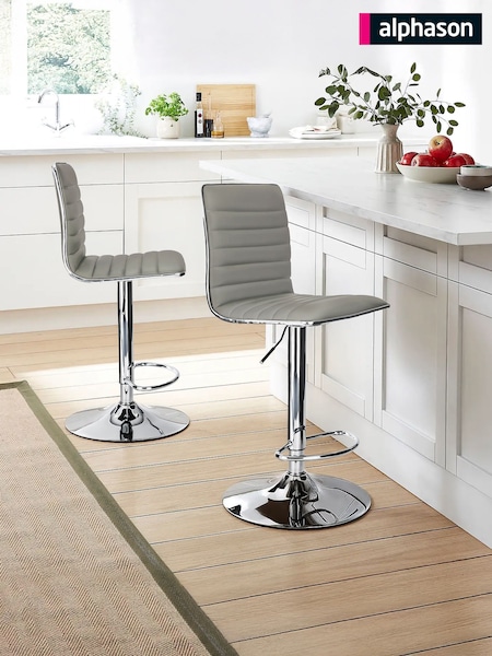 Alphason Grey Colby Bar Stool (AU9143) | £105
