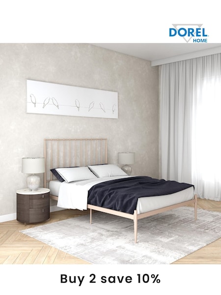 Dorel Home Millennial Pink Giulia Modern Metal Bed (AU9169) | £215 - £220