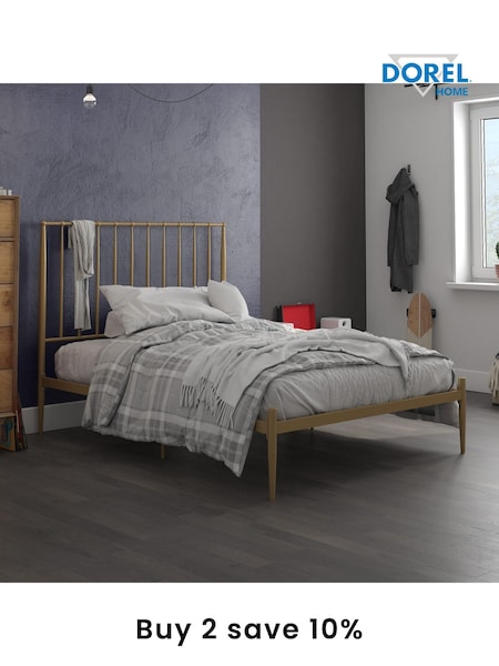 Dorel Home Gold Giulia Modern Metal Bed (AU9177) | £220 - £235