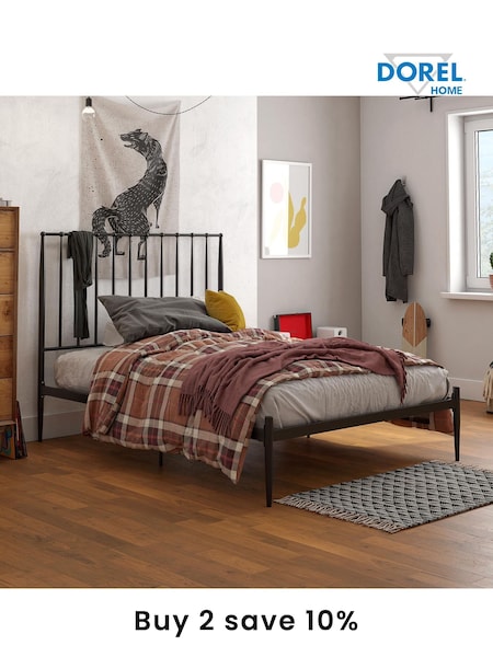 Dorel Home Black Giulia Modern Metal Bed (AU9180) | £215 - £230