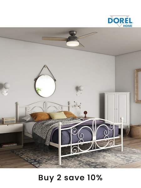 Dorel Home White Bombay Metal Bed (AU9184) | £215 - £230