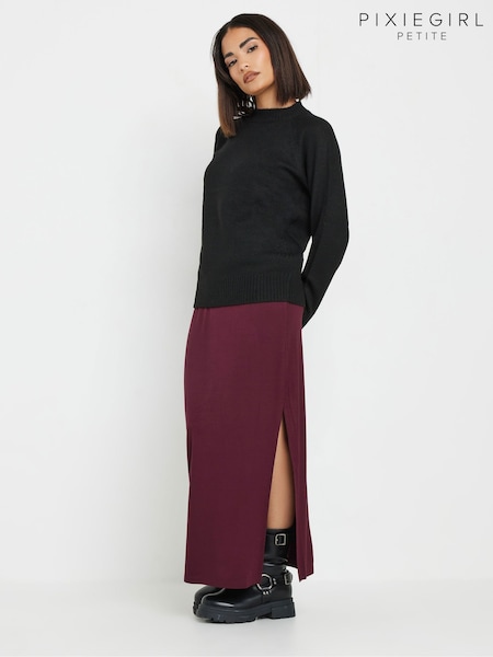 PixieGirl Petite Purple Split Maxi Skirt (AU9247) | £23