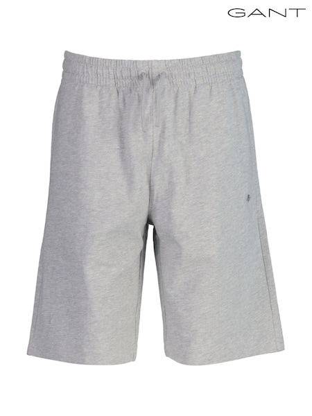 GANT Grey Shield Logo Cotton Slub Shorts (AU9493) | £50