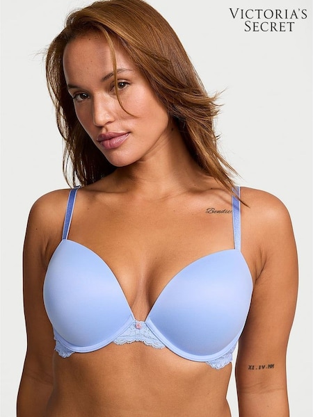 Victoria's Secret Blue Cameo Lace Trim Push Up Bra (AU9518) | £45