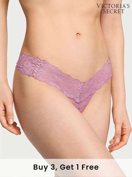 Victoria's Secret Thistle Purple Thong Knickers (AU9527) | £9
