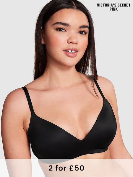 Victoria's Secret PINK Black Non Wired Push Up Bra (AU9538) | £29
