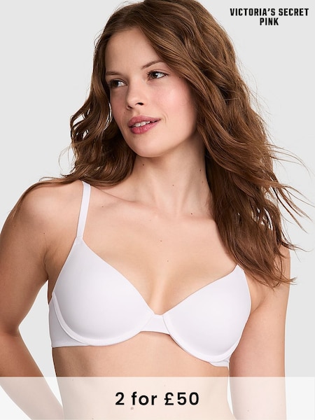 Victoria's Secret PINK White T Shirt Bra (AU9540) | £29