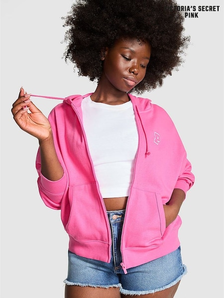 Victoria's Secret PINK Pink Gossip Zip Up Hoodie (AU9767) | £55