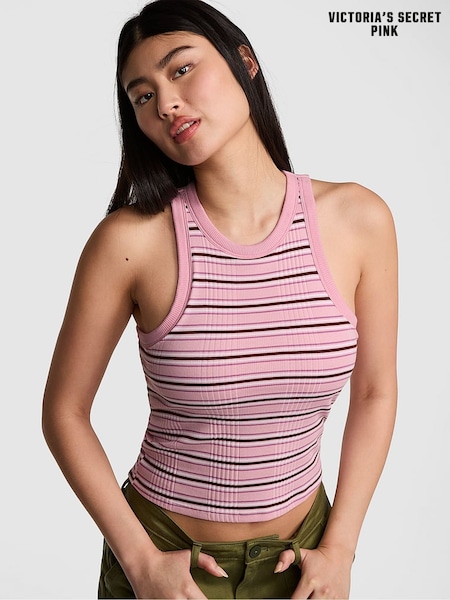 Victoria's Secret PINK Cameo Pink Rib Tank Top (AU9779) | £19