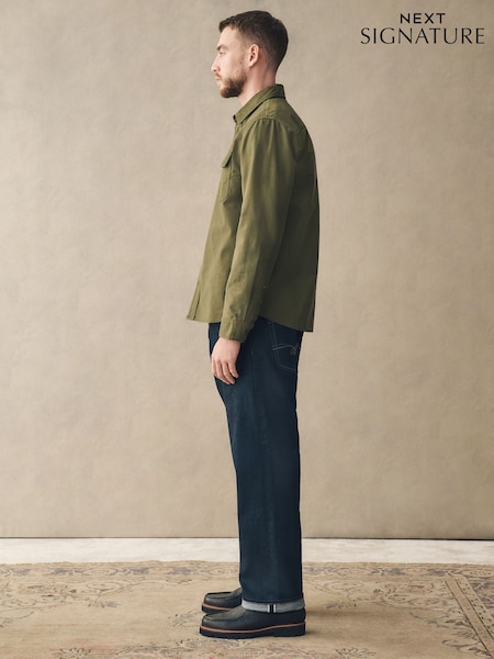 Blue Indigo Rinse Straight Fit Signature Selvedge Denim Jeans (AU9851) | £65