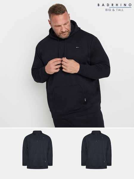BadRhino Big & Tall Blue Hoodies 2 Pack (AU9998) | £57