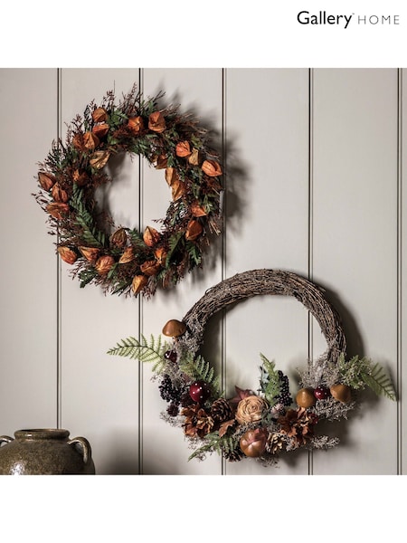 Gallery Home Orange Half Flower Wreath (AV0057) | £30