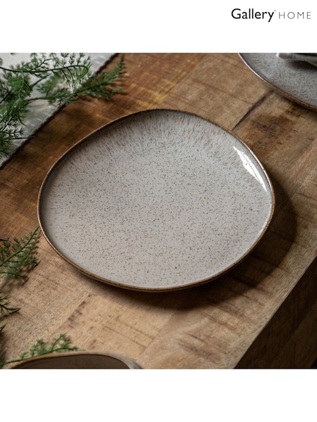 Gallery Home Set of 4 Oatmeal Speckle Glaze Side Plates (AV0071) | £28