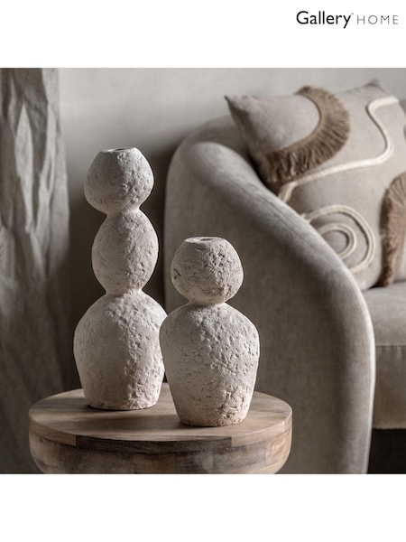 Gallery Home Natural Kase Pebble Candle Stick Holder (AV0072) | £18 - £24