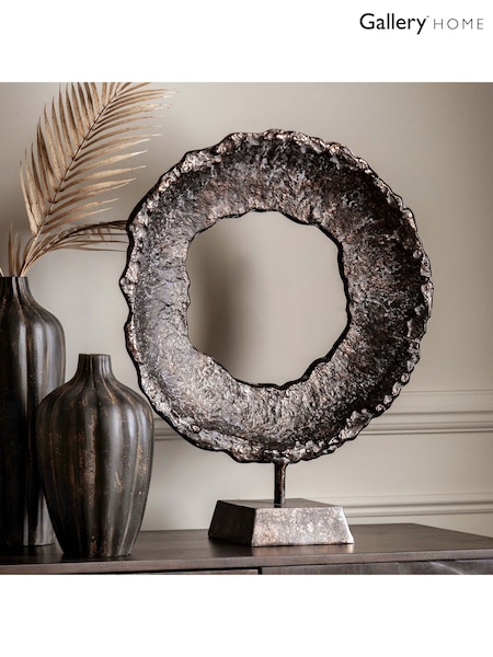 Gallery Home Copper Zyla Circle Sculpture (AV0076) | £90