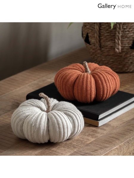 Gallery Home Rust Knitted Ornaments Pumpkin 18 cm (AV0099) | £40