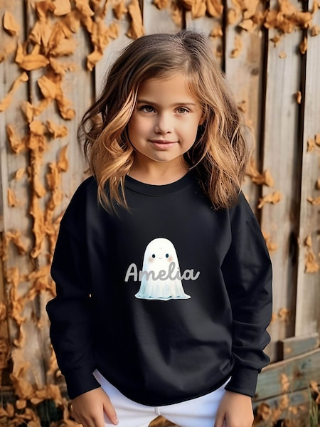 Koko Blossom Personalised Halloween Ghost Sweatshirt (AV0234) | £24