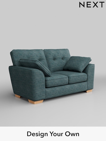 Boucle Weave Easy Clean/Dark Teal Green Stamford Buttoned Back (AV0265) | £975