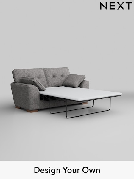Chunky Boucle Easy Clean/Light Grey Stamford Buttoned Back (AV0273) | £1,399
