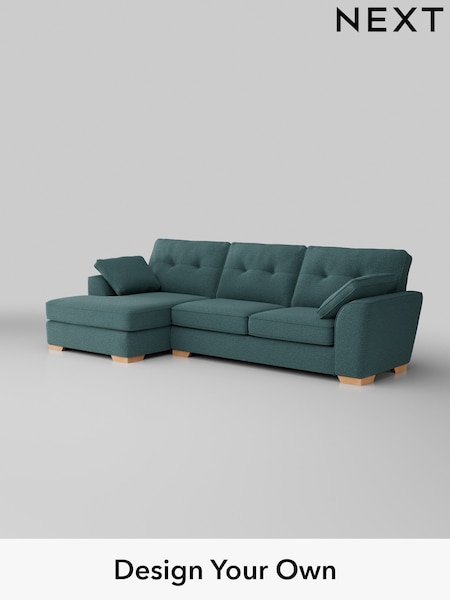 Chunky Chenille/Mid Teal Green Stamford Buttoned Back (AV0280) | £2,025