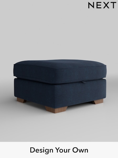 Fine Chenille Easy Clean/Dark Navy Blue Stamford Buttoned Back (AV0347) | £499