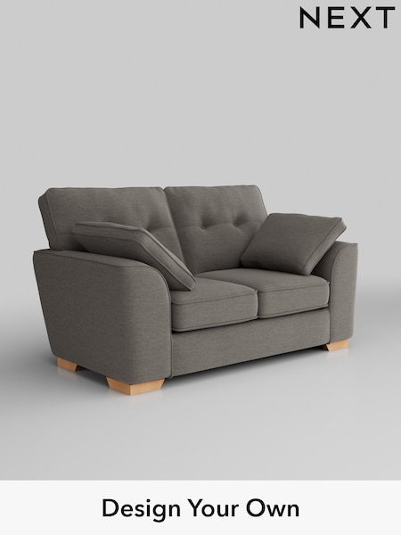 Fine Chenille Easy Clean/Dark Smoke Grey Stamford Buttoned Back (AV0350) | £1,099